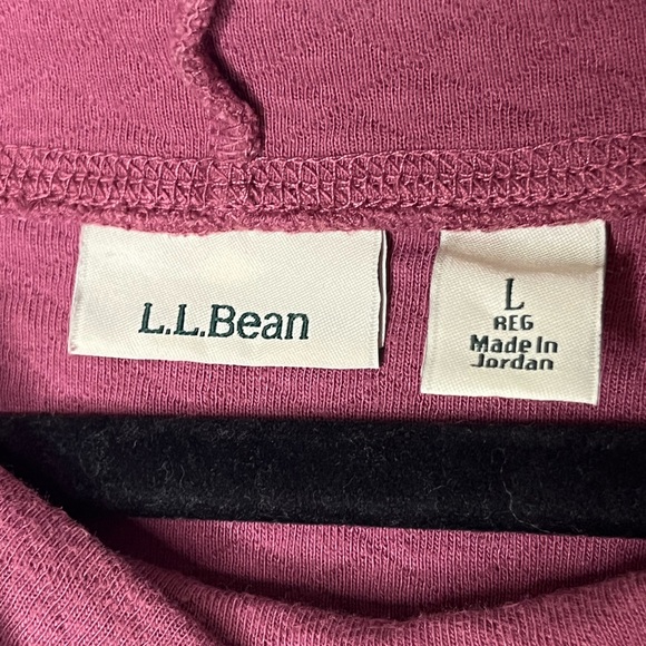 L.L Bean Women’s SoftLight Quilted Top Funnelneck Pullover Muted Plum Size Large - Picture 3 of 8